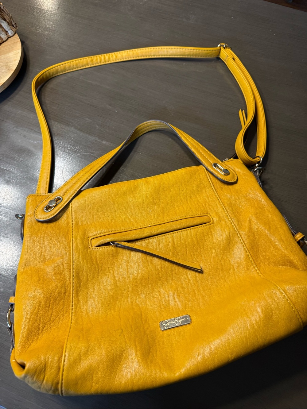 Jessica Simpson Yellow Leather Shoulder Bag - Unknown Brand